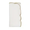 Luminance Napkin in White & Gold Set of 4