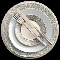 Makassar Gray & Platinum Dinnerware