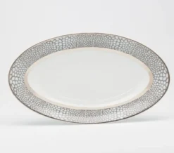 Makassar Gray & Platinum Dinnerware