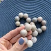 Marble Bead Napkin Ring Cream Set of 4