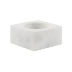 Marble Square Pearl White Honed Bowl -