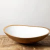 Mayan Wood Bowl White - XLarge
