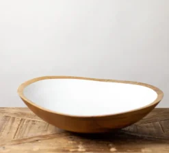 Mayan Wood Bowl White - XLarge