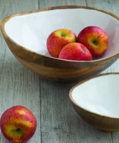 Mayan Wood Bowl White - XLarge