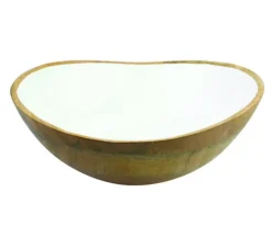 Mayan Wood Bowl White - XLarge