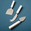 Mayan Wood Cheese Set White