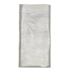 Metallic Linen Napkin Natural Silver Set of 4