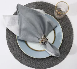 Metallic Two-Tone Silver Set of 4