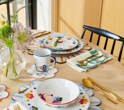 Misette Scalloped Harwood Placemat Set of 4 - Amber