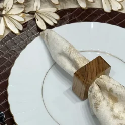 Mocha Napkin Ring Brown Set of 4