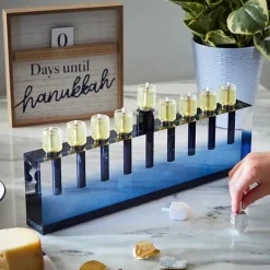 Modern Acrylic Oil Menorah