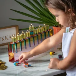 Modern Acrylic Oil Menorah