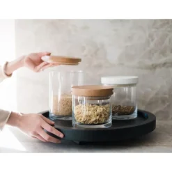 Modern Lazy Susan Black - Large