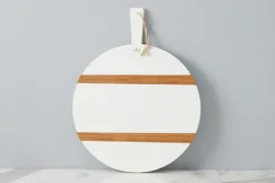 Modern Round Charcuterie Board White