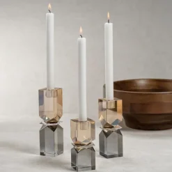 Mozart Smoke & Gold Crystal Holder