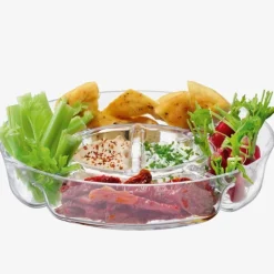 Multi Platter Server | Clear Glass