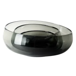 Nesting Glass Bowl Charcoal