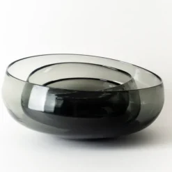 Nesting Glass Bowl Charcoal