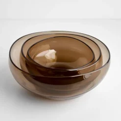 Nesting Glass Bowl Collection Wheat