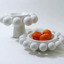 Nimbus Footed Bowl Alabaster