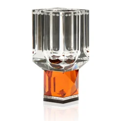 Ohio Vase - Clear, Amber & Black