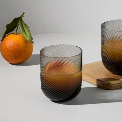 Optic Glassware Smoke Set of 2 -