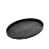 Passe Oval Black Wood Tray