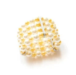 Pearl Cuff Napkin Ring Gold Set of 4