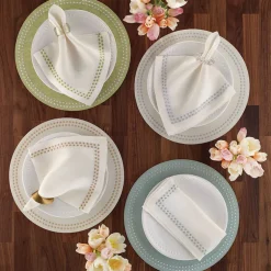 Pearls Napkin Ice Blue Set of 4