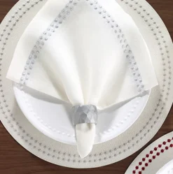 Pearls Napkin Silver Set of 4