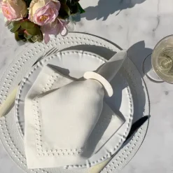 Pearls Napkin White Set of 4