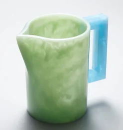 Pearls Pitcher Celedon with Sky Blue Handle