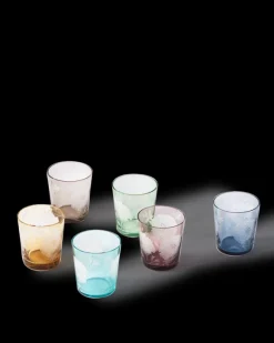 Peony DOF Glass Multi Set of 6