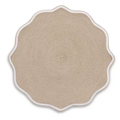 Piped Oxford Placemat Ivory Dust Set of 4
