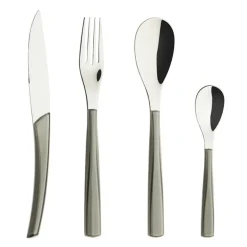 Quartz Stainless Outdoor Flatware | 24-Piece Set