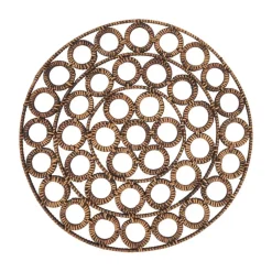 Rattan Circles Placemat Brown Set of 4