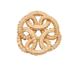 Rattan Link Napkin Ring Natural Set of 4