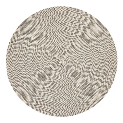 Rattan Round Weave Placemat Set of 4 - Black