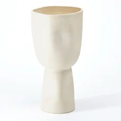 Ren Footed Bowl - Raw Blanc