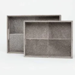 Renard Rectangle Hide Grey Tray