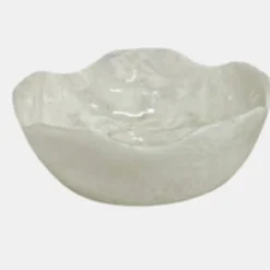 Resin Ripples Bowl White -