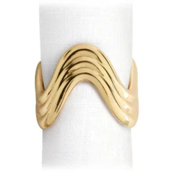 Ripple Napkin Ring Gold Set of 4