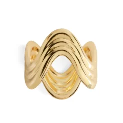 Ripple Napkin Ring Gold Set of 4