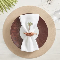 Rope Knot Napkin Ring Set of 4 -