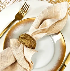 Rope Napkin Ring Gold Set of 4