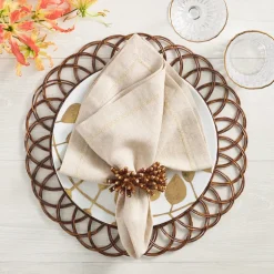 Royal Palm Napkin Ring Set of 4