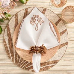 Royal Palm Napkin Ring Set of 4