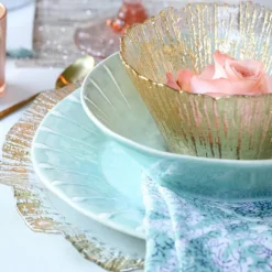 Rufolo Glass Dinnerware Gold