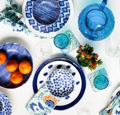 Santorini Salad Plates Assorted Set of 4