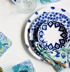 Santorini Salad Plates Assorted Set of 4